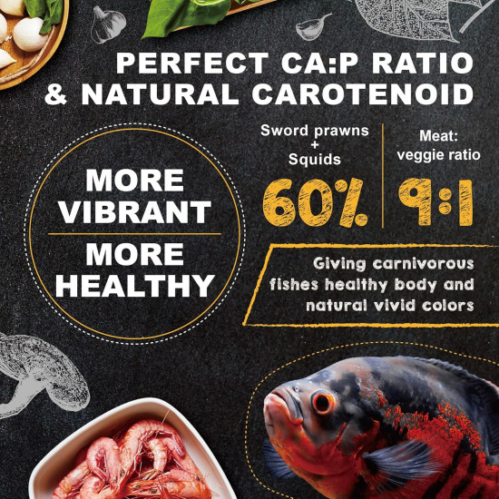 غذاء أسماك السيكلد الأمريكي والأفريقي -  ULTRA FRESH ROYAL CICHLID