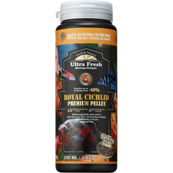 غذاء أسماك السيكلد الأمريكي والأفريقي -  ULTRA FRESH ROYAL CICHLID