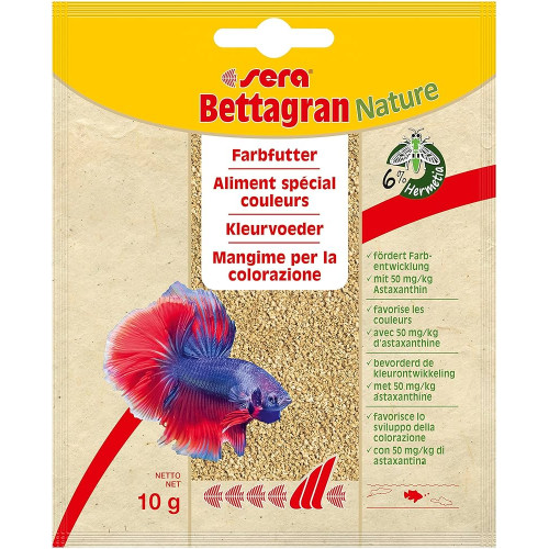غذاء أسماك البيتا والسيامي صناعة ألمانية - Sera Bettagran Nature