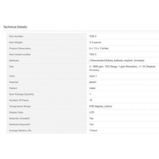 جهاز قياس معدل TDS Meter 3 جهاز قياس معدل TDS Meter 3