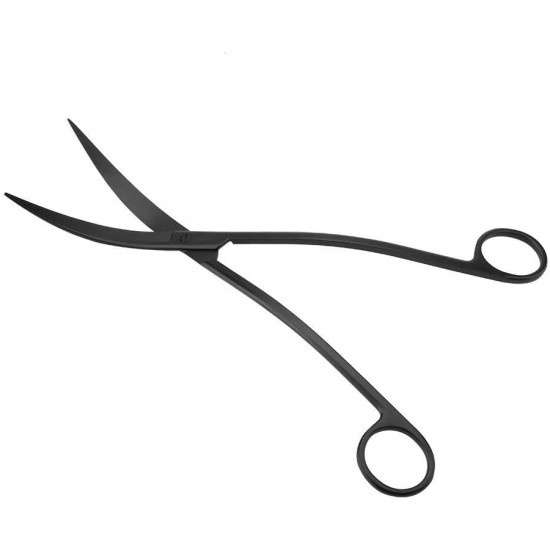 مقص مموج لقص النباتات بحجم 27سم (أسود)