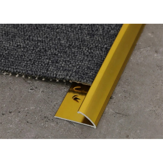 مثبت المنيوم نهاية السجاد و الموكيت لون ذهبي