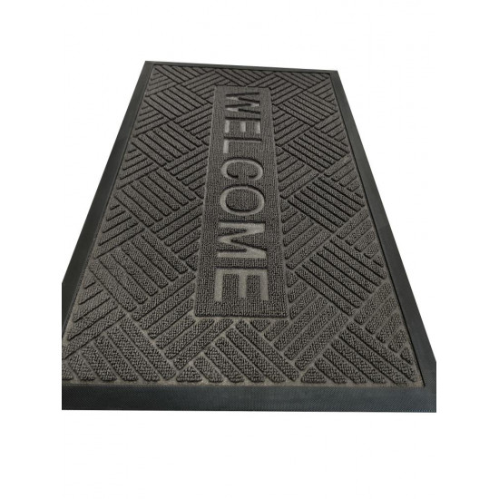 دعسات باب خارجي WELCOME رصاصي غامض