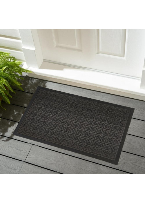 دعسات  مزخرف باب خارجي لون اسود  