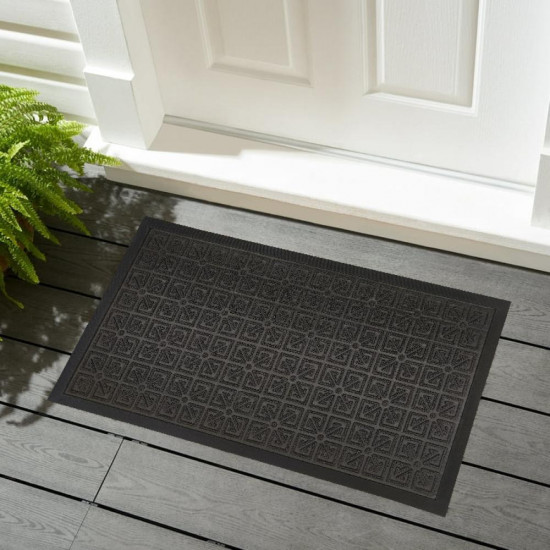 دعسات  مزخرف باب خارجي لون اسود  