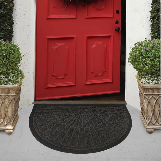 دعسات باب خارجي شكل نصف دائري لون رصاصي