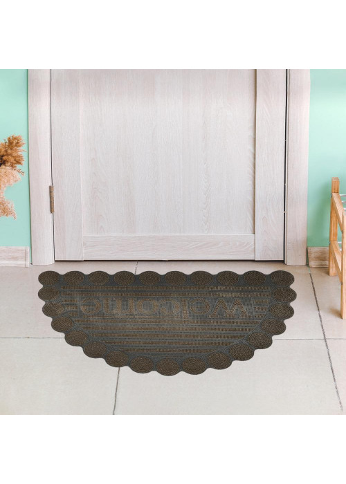 دعسات باب خارجي بارزة نصف دائري لون اسود ذهبي