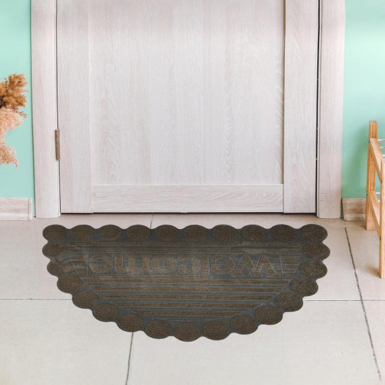 دعسات باب خارجي بارزة نصف دائري لون اسود ذهبي