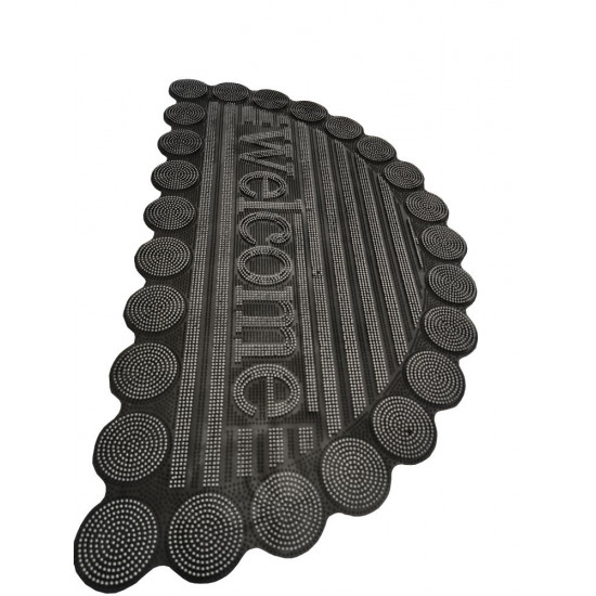 دعسات باب خارجي بارزة نصف دائري لون اسود 