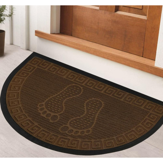 دعسات باب خارجي نصف دائري طبعة ارجل لون بني