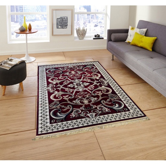 سجاد نقشة فرنسي لون احمر