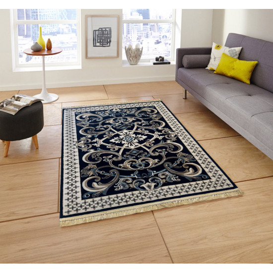 سجاد نقشة فرنسي لون كحلي