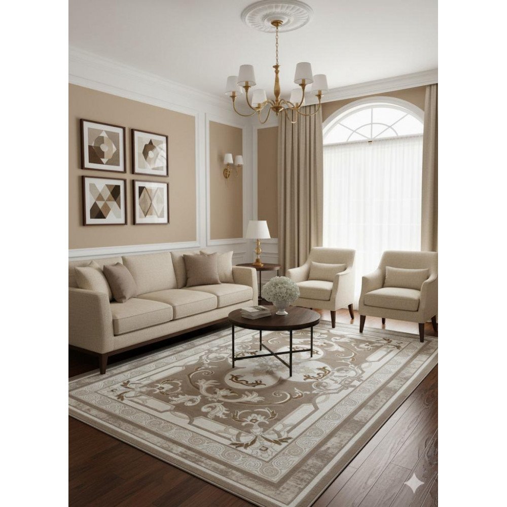 سجاد سوفت سيلك فرنساوي ملكي لون بنی