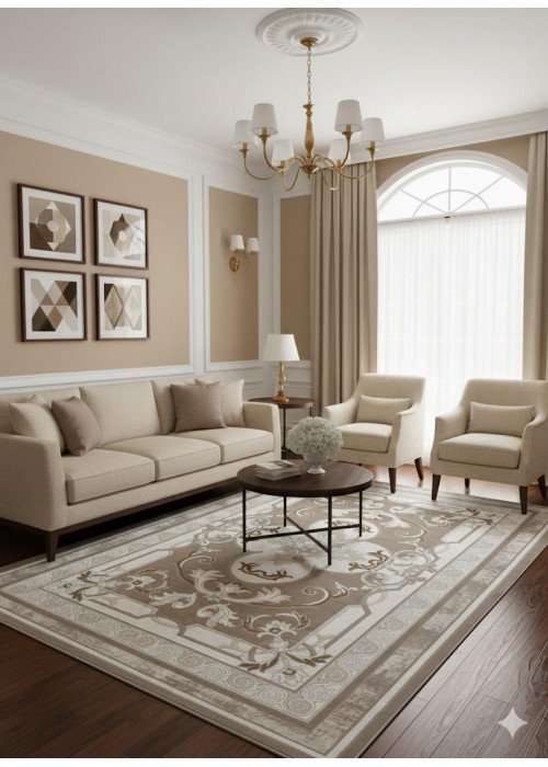 سجاد سوفت سيلك فرنساوي ملكي لون بنی