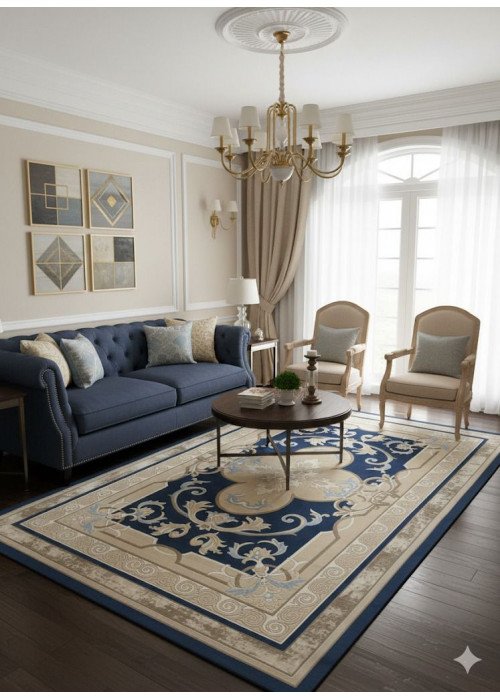 سجاد سوفت سيلك فرنساوي ملكي لون كحلي