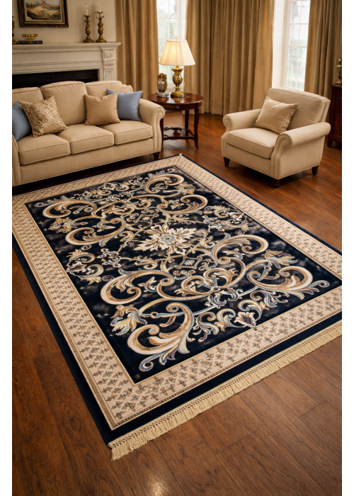 سجاد باريس نقشة فرنسي لون كحلي