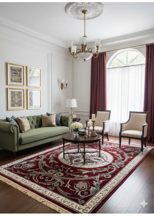 سجاد باريسي ملكي لون احمر 