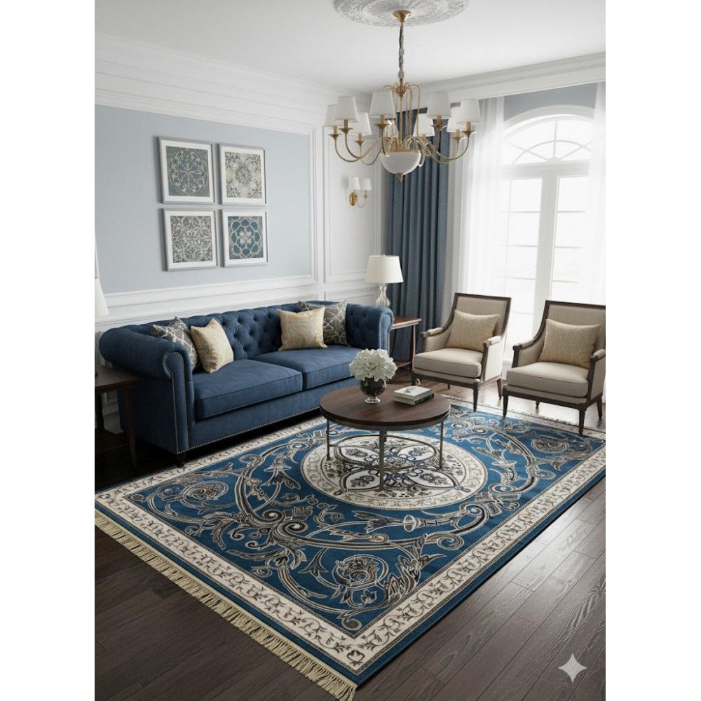 سجاد باريسي ملكي لون سماوی