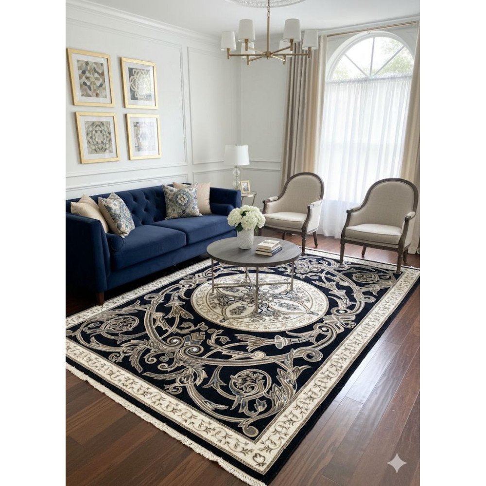 سجاد باريسي فرنسي لون كحلي