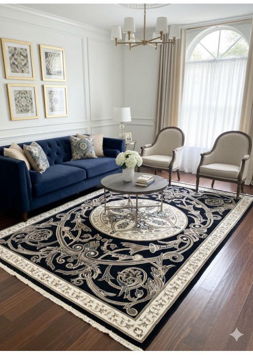 سجاد باريسي فرنسي لون كحلي