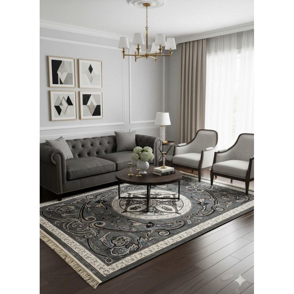 سجاد باريسي فرنسي لون رصاصي