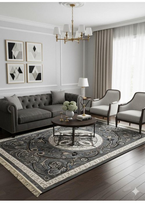 سجاد باريسي فرنسي لون رصاصي