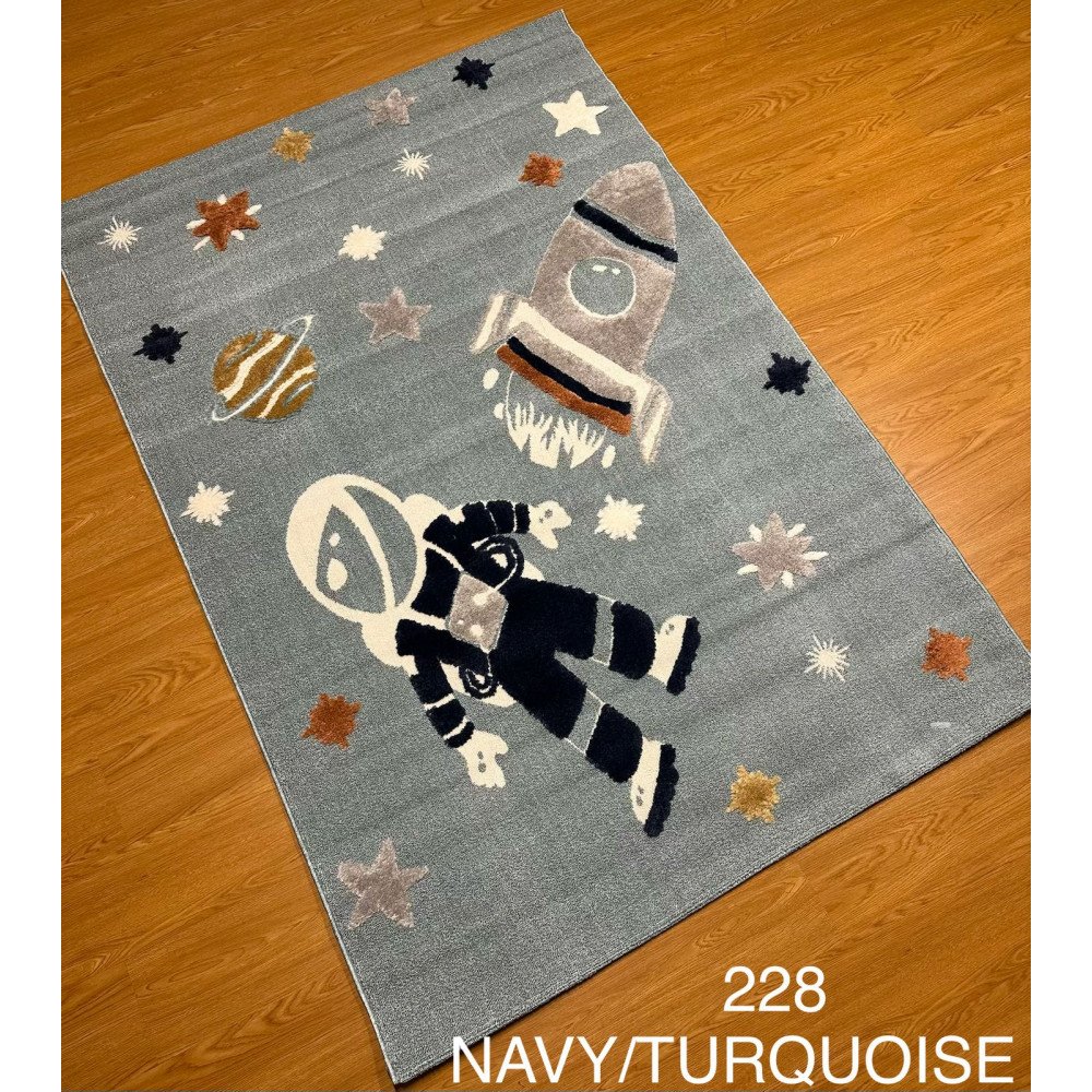 سجاد اطفال فضاء لون ازرق