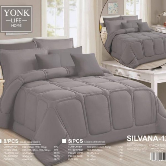 طقم مفارش سرير سيلفانا 8 قطع طقم مفارش سرير سيلفانا 8 قطع