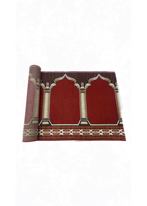 سجاد مصلى رول  صف لون احمر 