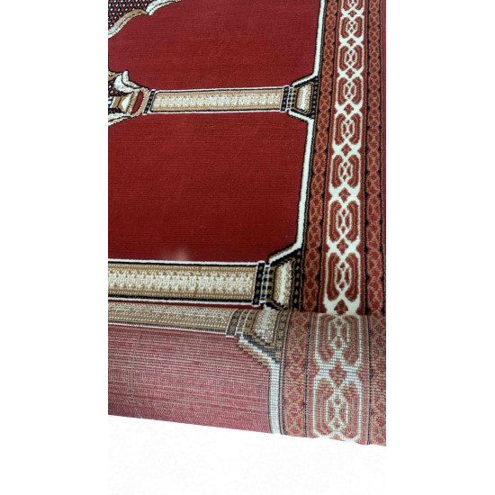 سجاد مصلى رول  صف لون احمر 