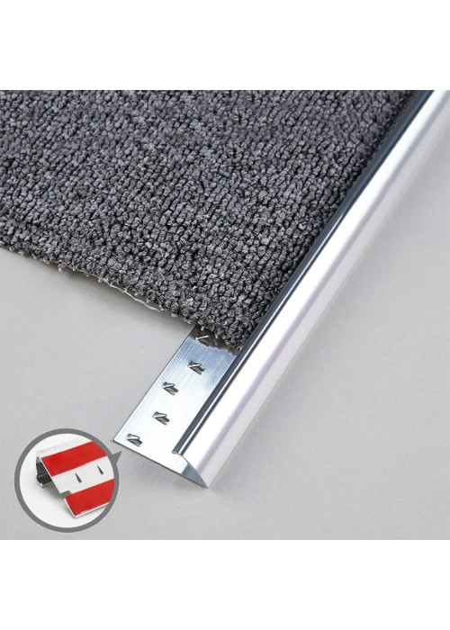 مثبت المنيوم نهاية السجاد و الموكيت لون فضي