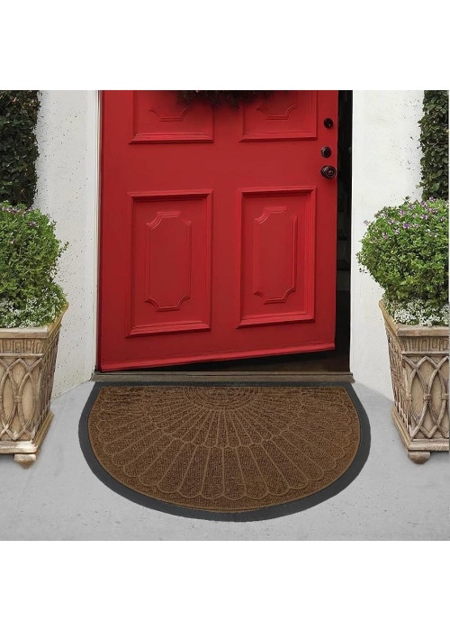 دعسات باب خارجي شكل نصف دائري لون بني