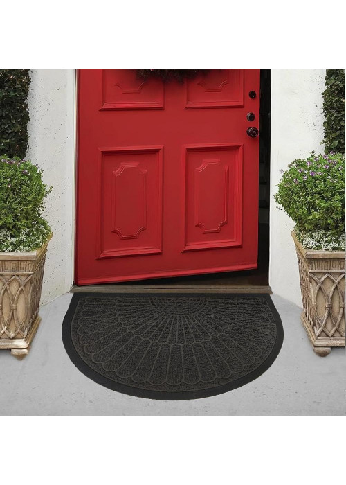 دعسات باب خارجي شكل نصف دائري لون رصاصي