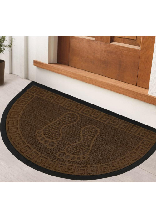 دعسات باب خارجي نصف دائري طبعة ارجل لون بني