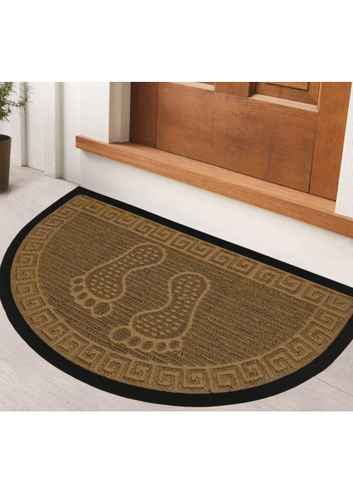 دعسات باب خارجي نصف دائري طبعة ارجل لون جملي