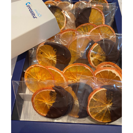 البرتقال المجفف والشوكولا