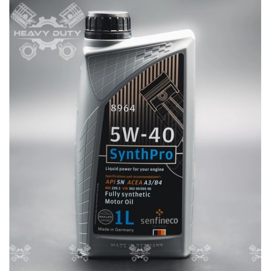  (8964) SENFINECO 5W40 API SN A3/B4 SULLY SYNTHETIC MOTOR OIL  