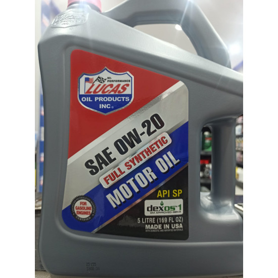 لوكاس زيت محرك 0W20 الاصطناعي بالكامل - أداء فائق للمحركات الحديثة 5 لتر