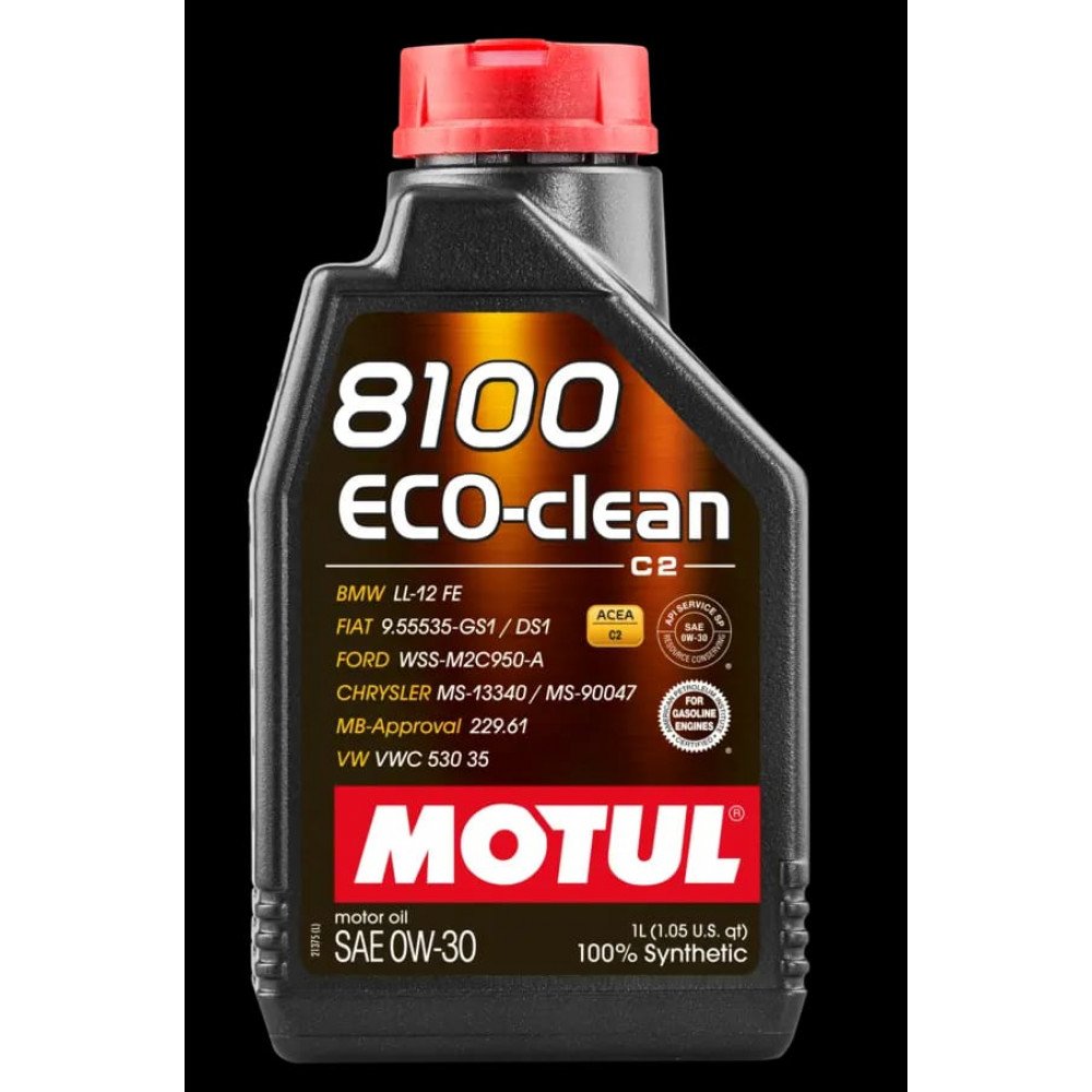 MOTUL 8100 ECO-CLEAN C2 SAE 0W30 100% SYNTHETIC 1LTR