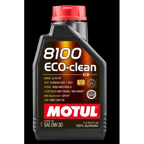 MOTUL 8100 ECO-CLEAN C2 SAE 0W30 100% SYNTHETIC 1LTR