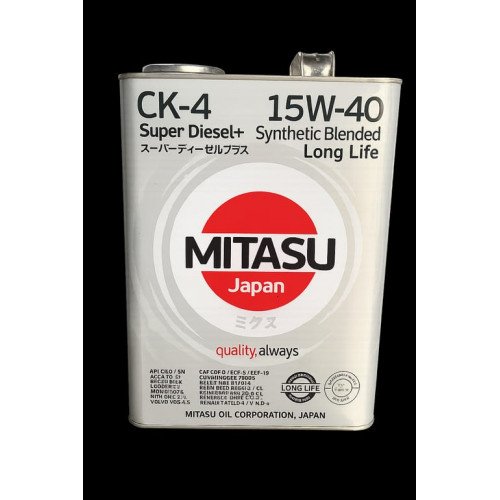 ميتاسو زيت محرك ديزل MITASU CK-4 15W-40 (جالون 4 لتر)