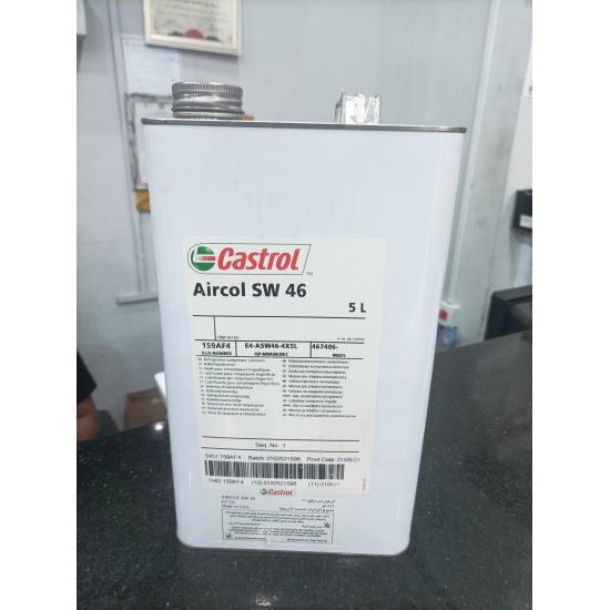 CASTROL Aircol SW 46(synthetic refrigeration compressor OIL ) 5 LTR CASTROL Aircol SW 46(synthetic refrigeration compressor OIL ) 5 LTR