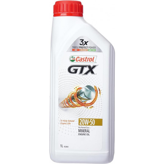 كاسترول جي تي اكس زيت محرك بنزين 20W50 كرتون 12 لتر 