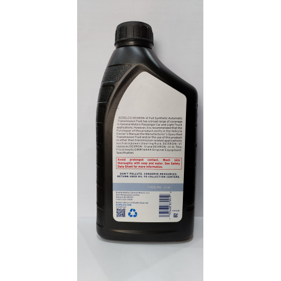 ACDELCO DEXRON VI AUTOMATIC TRANSMISSION FLUID 946ML USA ACDELCO DEXRON VI AUTOMATIC TRANSMISSION FLUID 946ML USA
