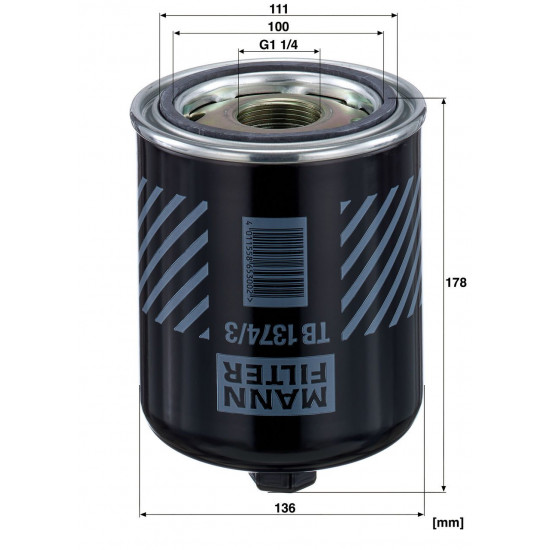 MANN FILTER AIR DRYER CARTRIDGE FILTER TB1374/3 x GERMANY