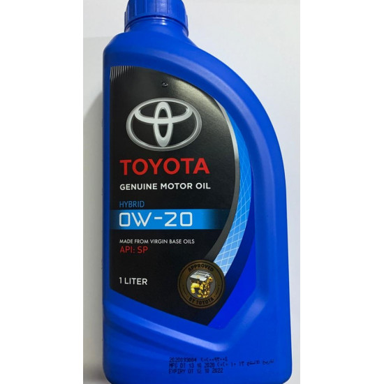 تويوتا زيت المحرك هايبرد التخليقي 0W-20 عبوة 1 لتر تويوتا زيت المحرك هايبرد التخليقي 0W-20 عبوة 1 لتر