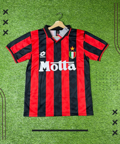 قميص كرة قدم كلاسيكي لنادي أي سي ميلان الإيطالي من موسم 1993-1994| Ac Milan kit