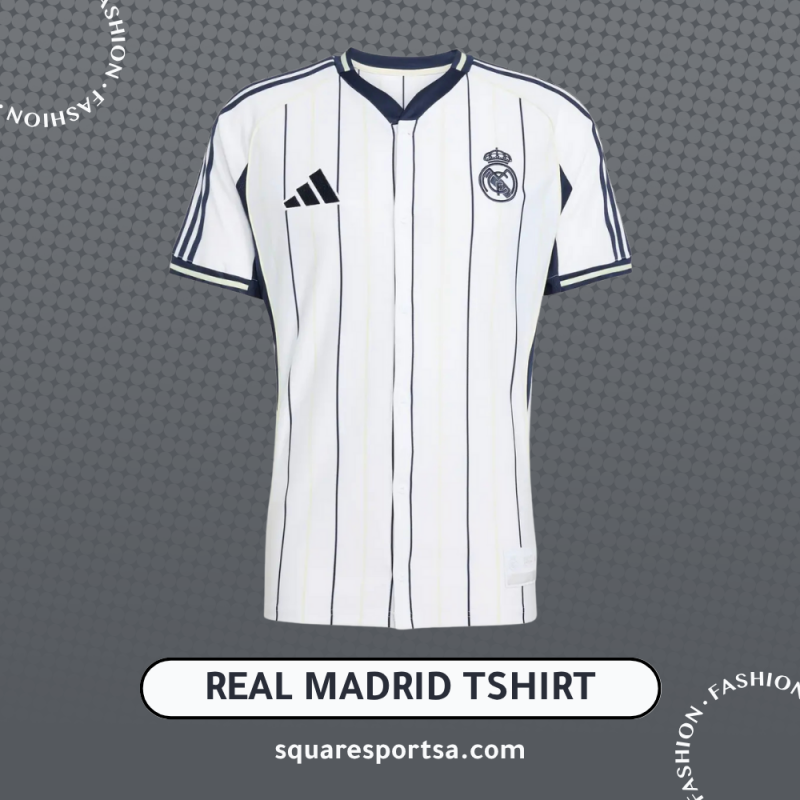 تيشيرت ريال مدريد بستايل البيسبول - موسم 2025/2026 تيشيرت ريال مدريد بستايل البيسبول - موسم 2025/2026