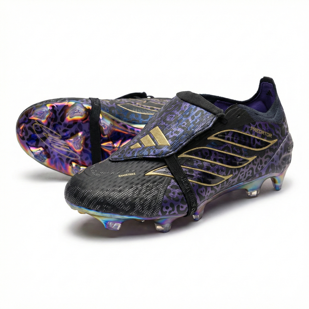 بريداتور إيليت 26 تانغ FG – أسود/بنفسجي مع تفاصيل ذهبية | Predator Elite 26 Tongue FG – Black/Purple/Gold بريداتور إيليت 26 تانغ FG – أسود/بنفسجي مع تفاصيل ذهبية | Predator Elite 26 Tongue FG – Black/Purple/Gold