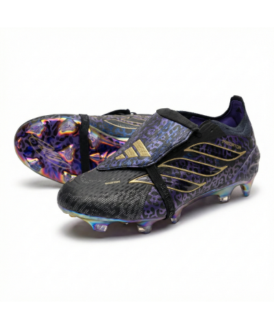 بريداتور إيليت 26 تانغ FG – أسود/بنفسجي مع تفاصيل ذهبية | Predator Elite 26 Tongue FG – Black/Purple/Gold